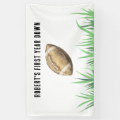 Banderoles Football First Year Down Birthday Party (Vertical)