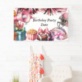 Banderoles Football thème Touchdown pour fille (En situation)