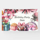 Banderoles Football thème Touchdown pour fille (Horizontal)