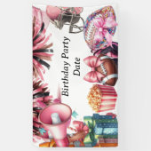 Banderoles Football thème Touchdown pour fille (Vertical)