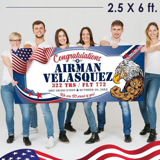 Banderoles Force aérienne BMT Graduation 320 TRS Eagles Milit