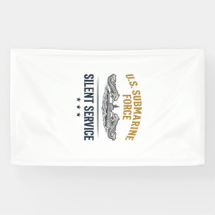 Banderoles Force de sous-marin vintage Service silencieux Vec