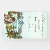 Banderoles Forest Adventure Baby shower Rustic Lynx (Horizontal)