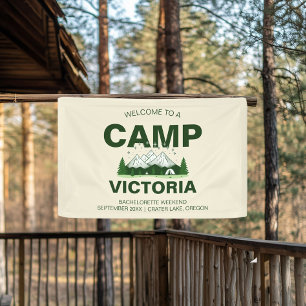 Banderoles Forest Green Modern Camp Bachelorette Party