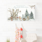 Banderoles Forêt forestière d'hiver | BABY SHOWER (En situation)