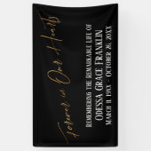 Banderoles Forever in Our Hearts Gold écriture manuscrite sur (Vertical)