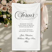Banderoles Forever In Our Hearts- Memorial White