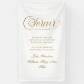 Banderoles Forever In Our Hearts- Memorial White (Vertical)