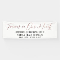 Forever in Our Hearts Rose Gold Typographie modern