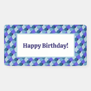 Banderoles Formes bleues Anniversaire