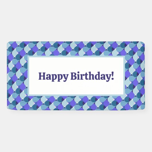 Banderoles Formes bleues Anniversaire (Horizontal)