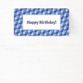 Banderoles Formes bleues Anniversaire (Insitu)