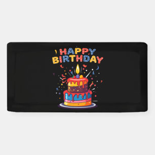 Banderoles Fournitures de thème de fête d'anniversaire 2x1 Vi
