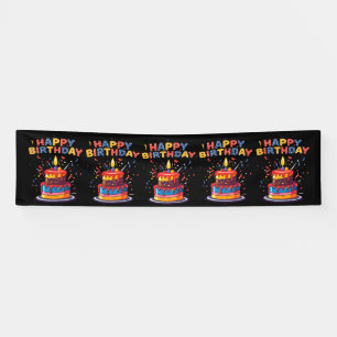 Banderoles Fournitures de thème de fête d'anniversaire joyeux
