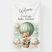 Banderoles Fox Adventure Balloon Baby Shower Vertical Welcome (Vertical)