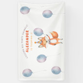 Banderoles Fox Anniversaire de enfant Party (Vertical)