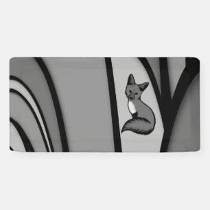 Banderoles Fox Design d'art moderne en argent