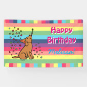 Banderoles Fox Red Lab fête d'anniversaire Confetti Horizonta (Horizontal)