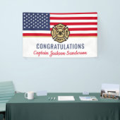 Banderoles Foyer American Flag Félicitations retraite (Salon professionnel)