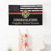 Banderoles Foyer Fire Academy Flag Graduation (En situation)