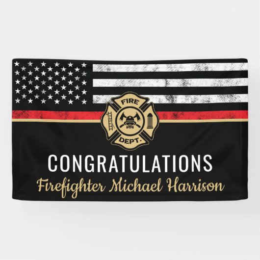 Banderoles Foyer Fire Academy Flag Graduation (Horizontal)