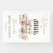 Banderoles Fraîche Du Marché Fête des mariées Florale Bienven (Horizontal)