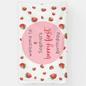 Banderoles fraise 1er anniversaire Berry 1er (Vertical)