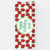 Banderoles Fraise Anniversaire Thème de fête (Vertical)