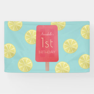 Banderoles Fraise Lemonade Popsicle Girl Anniversaire