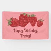 Banderoles Fraise rouge et rose (Horizontal)