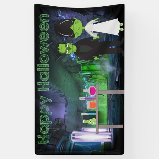 Banderoles Frankenstein et la mariée (Vertical)