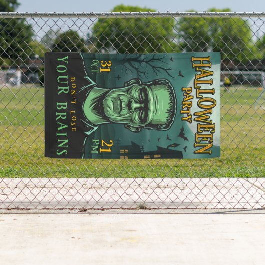 Banderoles Frankenstein Halloween (En situation)