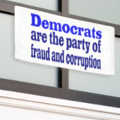 Banderoles Fraude démocrate et corruption (Bâtiment extérieur)