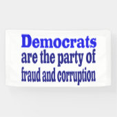 Banderoles Fraude démocrate et corruption (Horizontal)