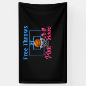 Banderoles Free Throws or Pink Bows Gender Reveal Designs (Vertical)