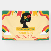 Banderoles Freedom afro noir mois d'histoire fête d'anniversa (Horizontal)