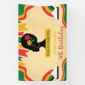 Banderoles Freedom afro noir mois d'histoire fête d'anniversa (Verticale)