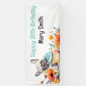 Banderoles French Bulldog 30e fête d'anniversaire (Vertical)