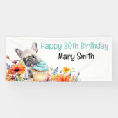 Banderoles French Bulldog 30e fête d'anniversaire (Horizontal)