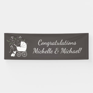 Banderoles French Bulldog Theme Party - Baby shower neutre