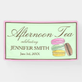 Banderoles Frenh Macarons Wedding shower Tea Party après-midi (Horizontal)