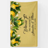 Banderoles Fruit citron d'or moderne | MARIAGE (Vertical)