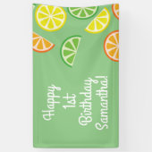 Banderoles Fruit de tranche d'agrumes 1er anniversaire de fêt (Vertical)