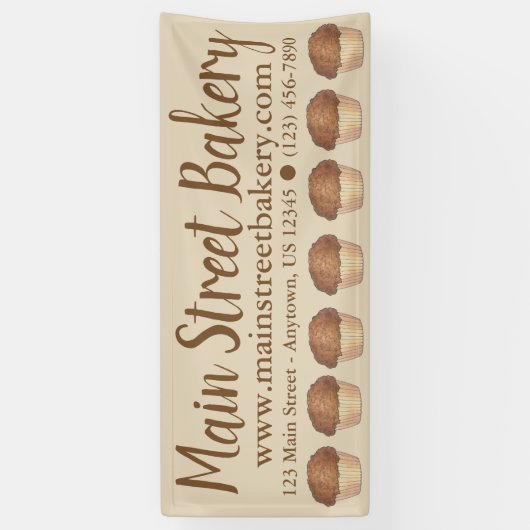 Banderoles Fruit Fraîche Croustillant Muffin Vente de pain Fo (Vertical)