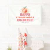 Banderoles Fruits de Pêche Douceur fête d'anniversaire (En situation)