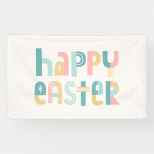 Banderoles Fun and Funky Typography Design de Pâques
