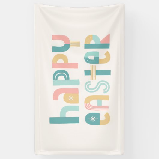 Banderoles Fun and Funky Typography Design de Pâques (Vertical)