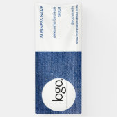 BANDEROLES FUN BLUE DENIM JEAN LOGO COMMERCIALISATION DU DÉCO (Vertical)