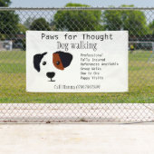 Banderoles Fun Chien marchant Chien Grooming Business (En situation)