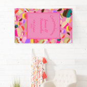 Banderoles Fun, Cupcake rose vif - Mariage (En situation)